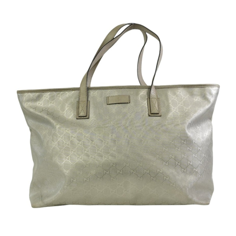 Pre-owned Gucci Metallic Tote Bag SIlver