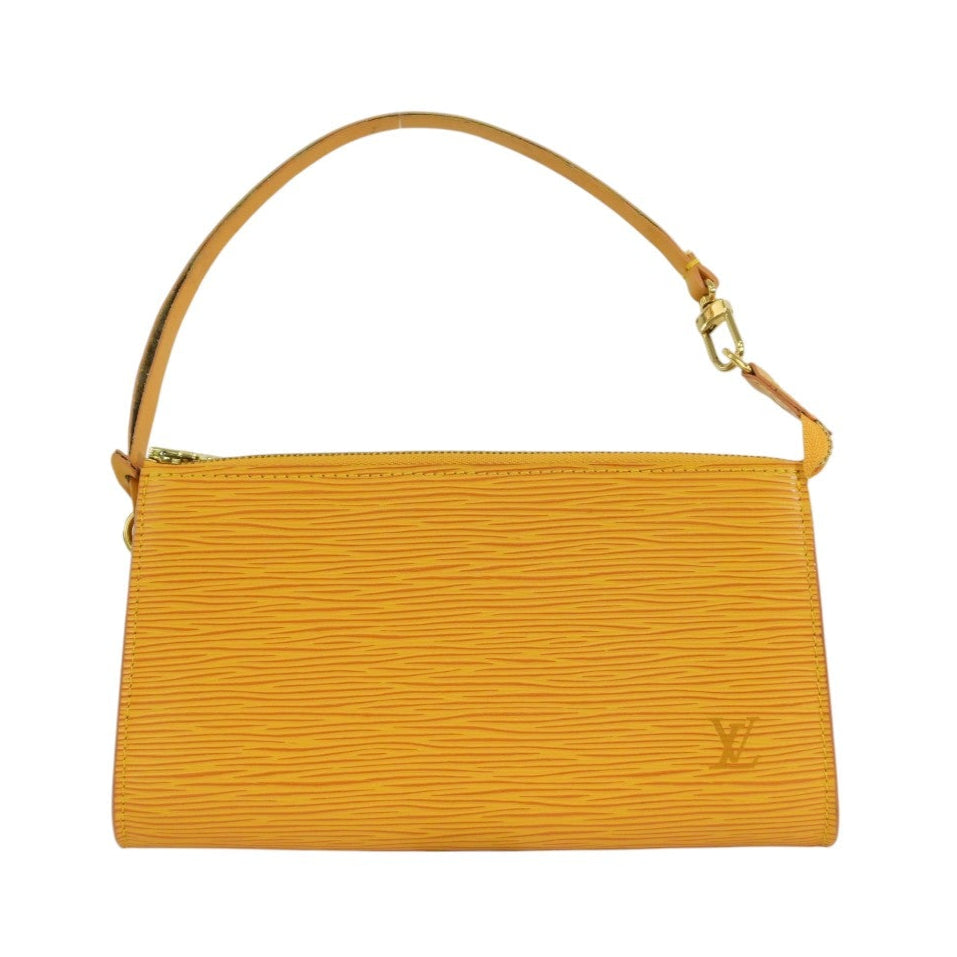 Pre-owned Louis Vuitton Epi Pochette Accessories Yellow