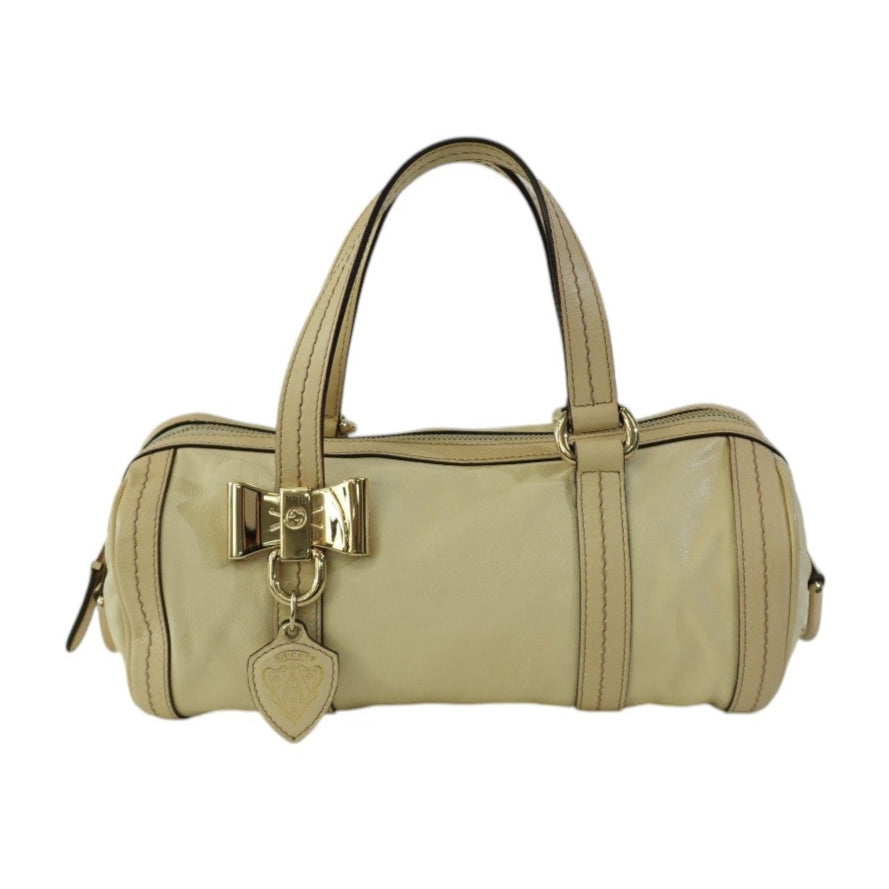 Pre-owned Gucci Leather Handbag Ivory