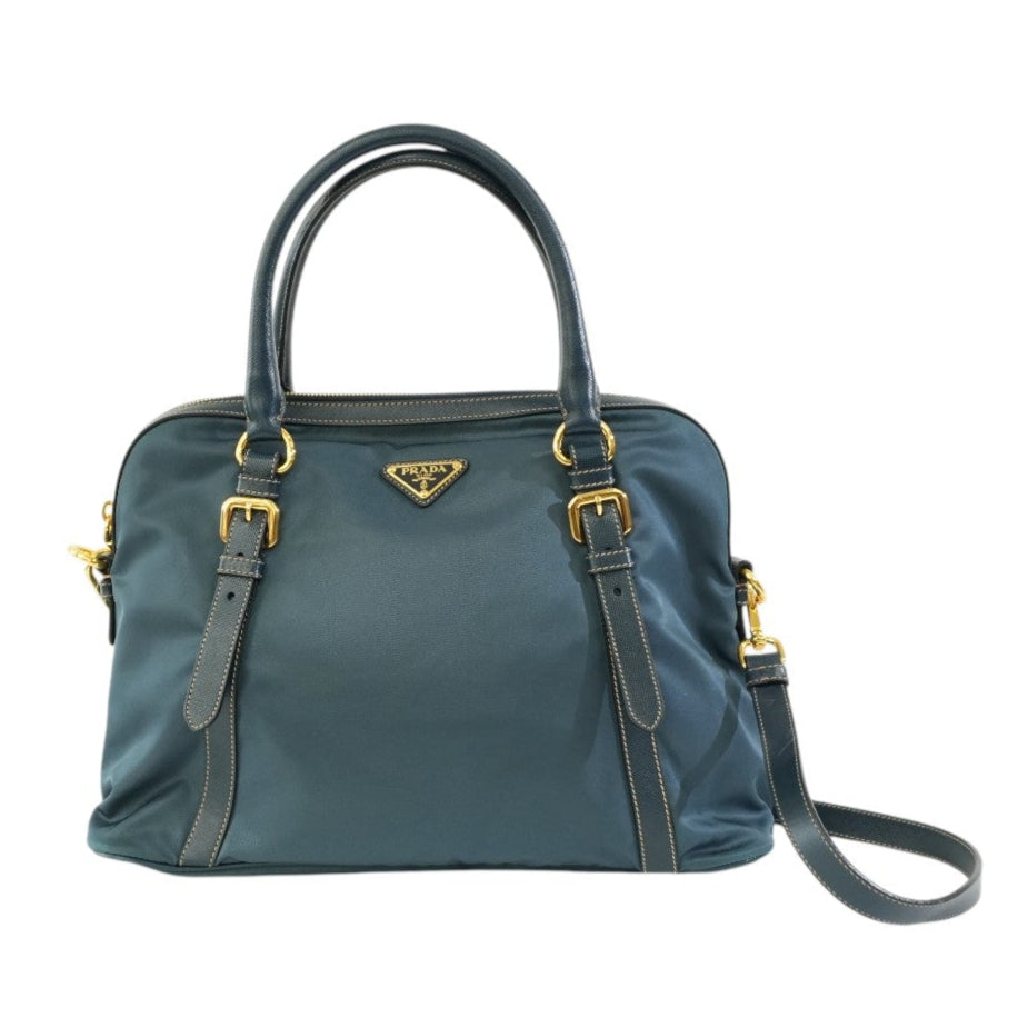 Pre-owned Prada Nylon Two Way Shoulder Bag Blue