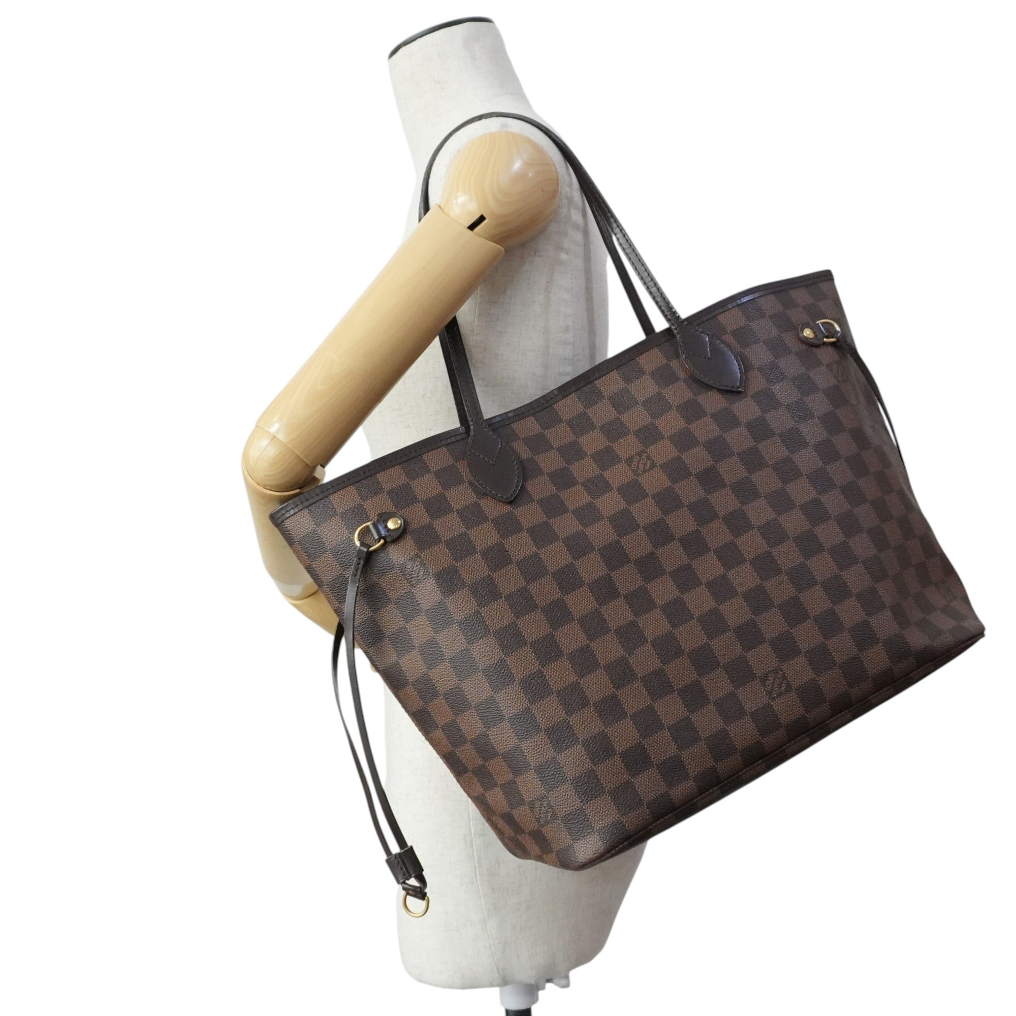 Louis Vuitton Damier Ebene Neverfull MM Tote Bag Used
