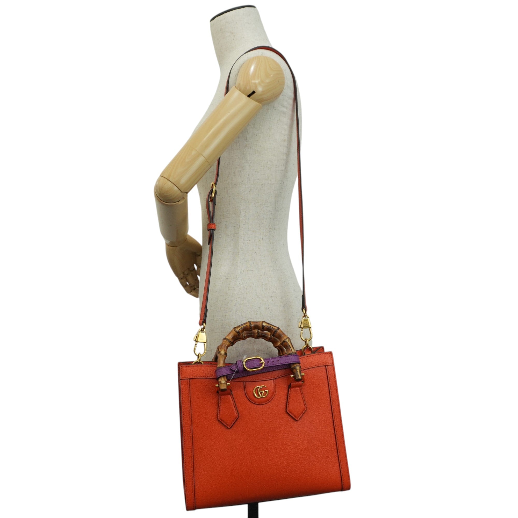 Gucci Diana Medium Tote Bag Orange Used